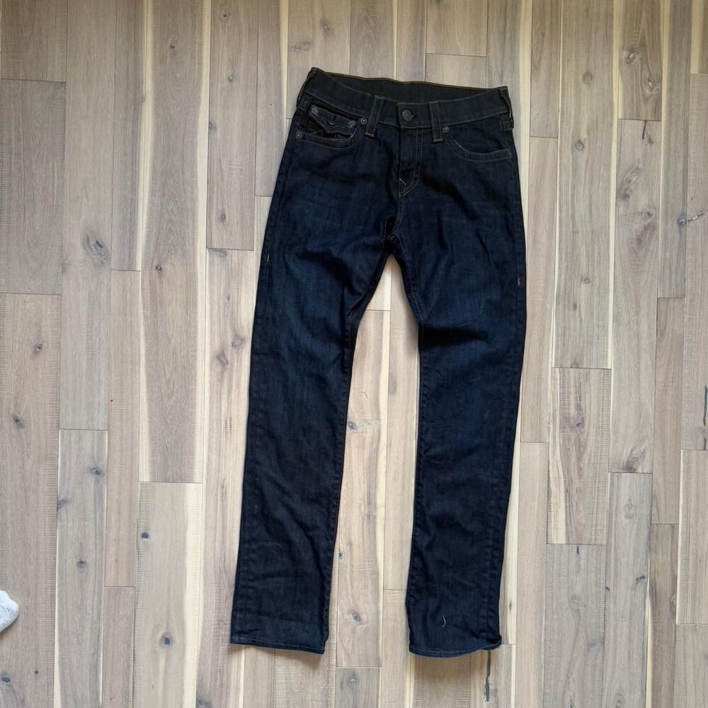 True-religion Men's Navy and Blue Jeans